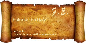 Fekete Enikő névjegykártya