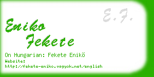 eniko fekete business card